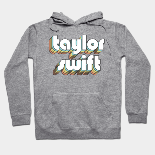 Taylor Hoodie - Taylor Swift - Retro Rainbow Typography Faded Style by Paxnotods